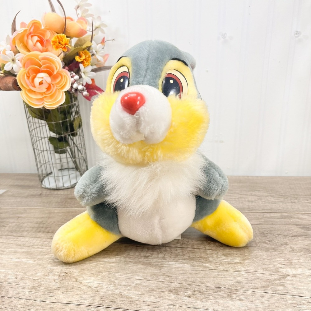 Vintage Walt Disney Disneyland Thumper Bambi 9" Plush Stuffed Animal Toy w/ Tag
